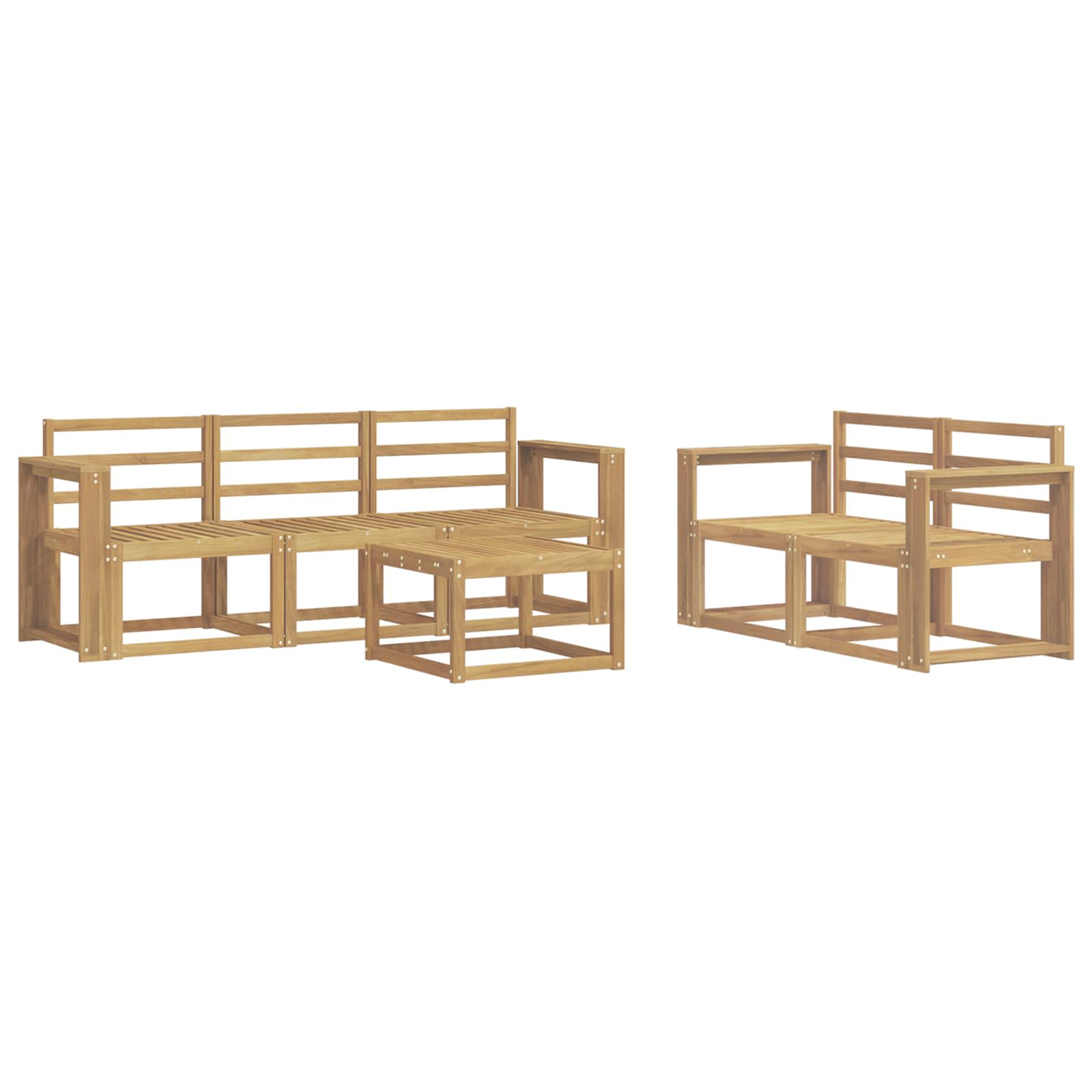 vidaXL Zestaw sof na zewnątrz 6 pcs Biały 59 x 59 x 37 cm