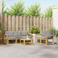 vidaXL Zestaw sof na zewnątrz 6 pcs Biały i jasnoszary 59 x 59 x 37 cm