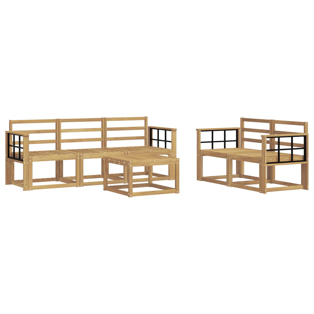 vidaXL Zestaw sof na zewnątrz 6 pcs Biały 59 x 59 x 37 cm