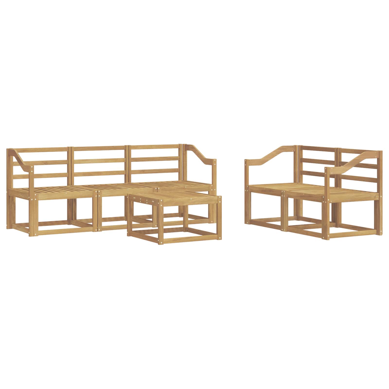 vidaXL Zestaw sof na zewnątrz 6 pcs Biały 59 x 59 x 37 cm