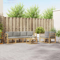 vidaXL Zestaw sof na zewnątrz 7 pcs Biały i jasnoszary 59 x 59 x 37 cm
