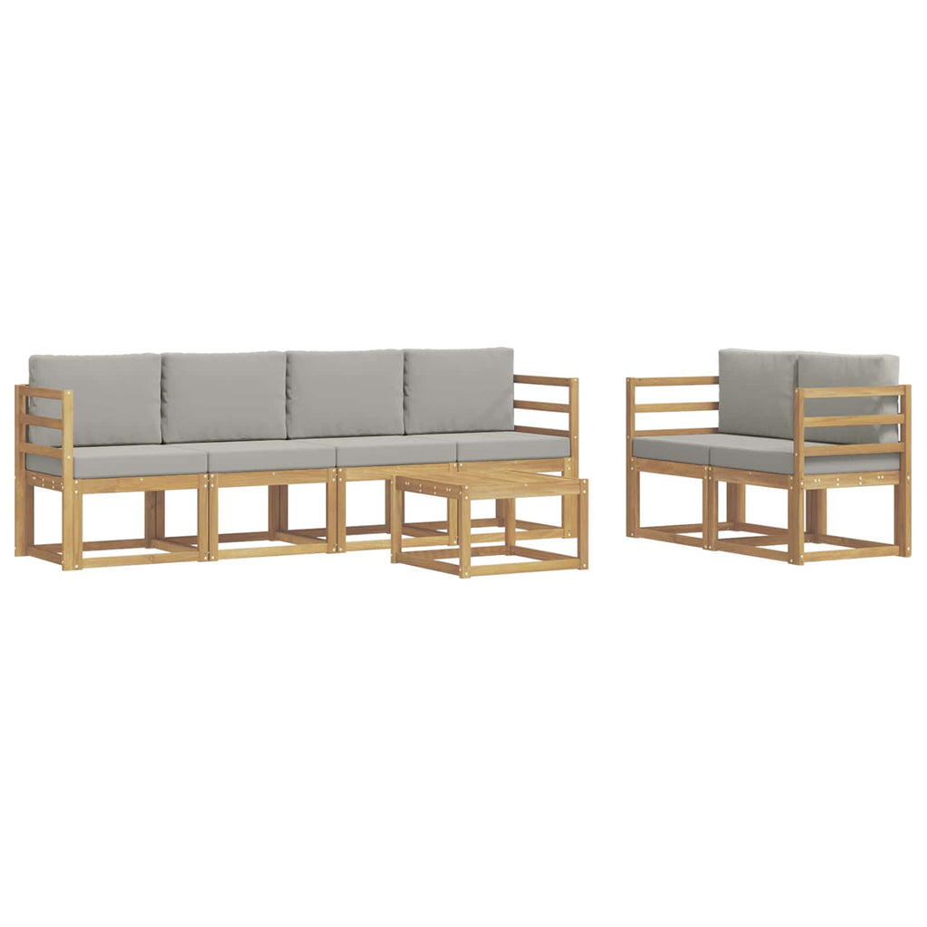 vidaXL Zestaw sof na zewnątrz 7 pcs Biały i jasnoszary 59 x 59 x 37 cm