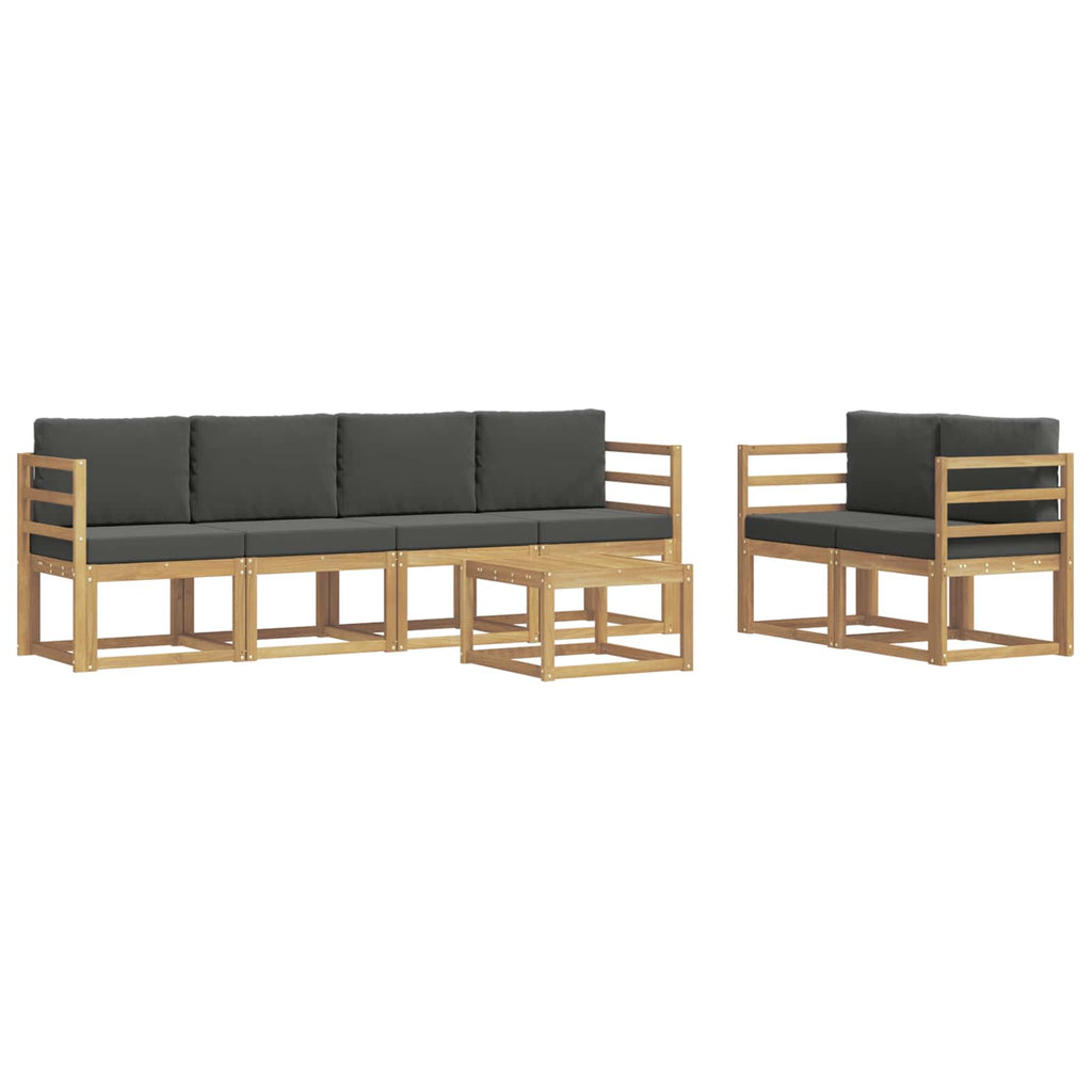 vidaXL Zestaw sof na zewnątrz z poduszką 7 pcs Biały i antracyt