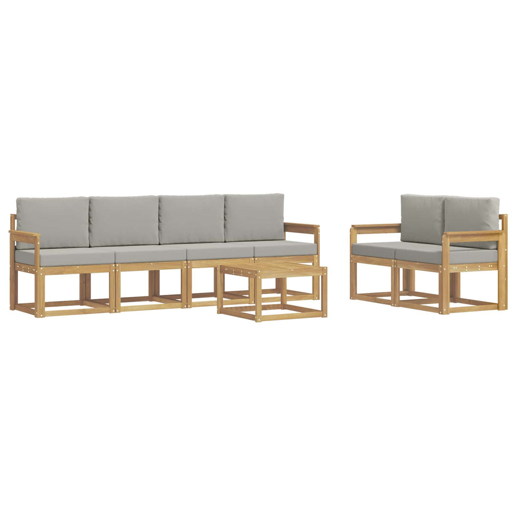 vidaXL Zestaw sof na zewnątrz 7 pcs Biały i jasnoszary 59 x 59 x 37 cm