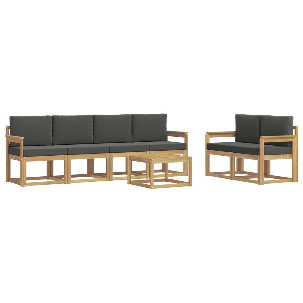 vidaXL Zestaw sof na zewnątrz z poduszką 7 pcs Biały i antracyt