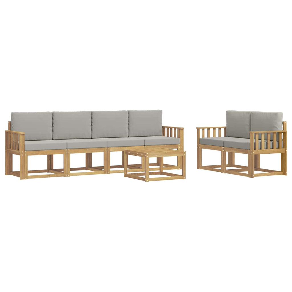 vidaXL Zestaw sof na zewnątrz 7 pcs Biały i jasnoszary 59 x 59 x 37 cm
