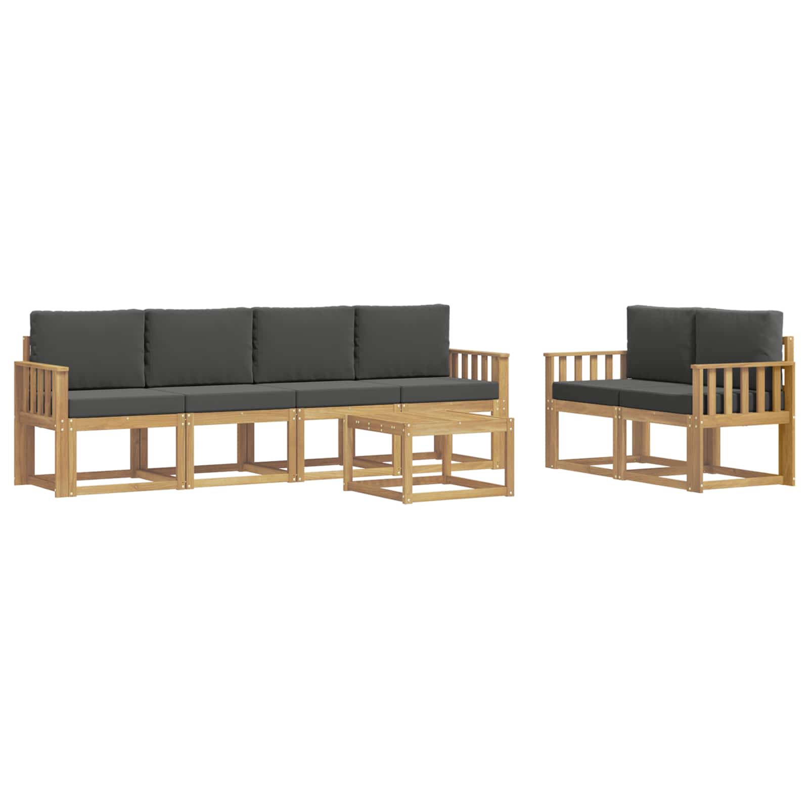 vidaXL Zestaw sof na zewnątrz z poduszką 7 pcs Biały i antracyt