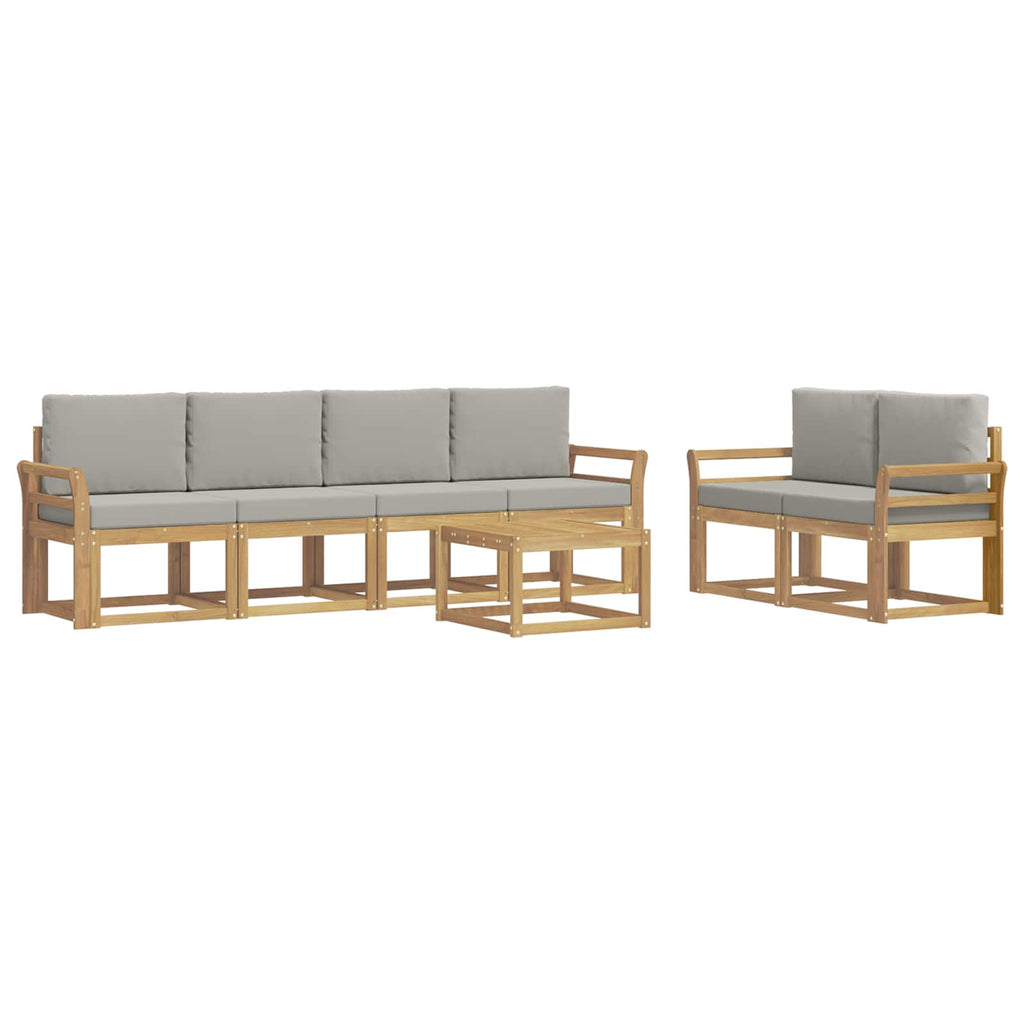 vidaXL Zestaw sof na zewnątrz 7 pcs Biały i jasnoszary 59 x 59 x 37 cm