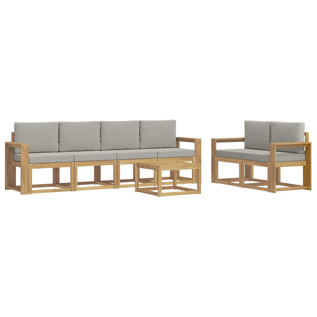 vidaXL Zestaw sof na zewnątrz 7 pcs Biały i jasnoszary 59 x 59 x 37 cm