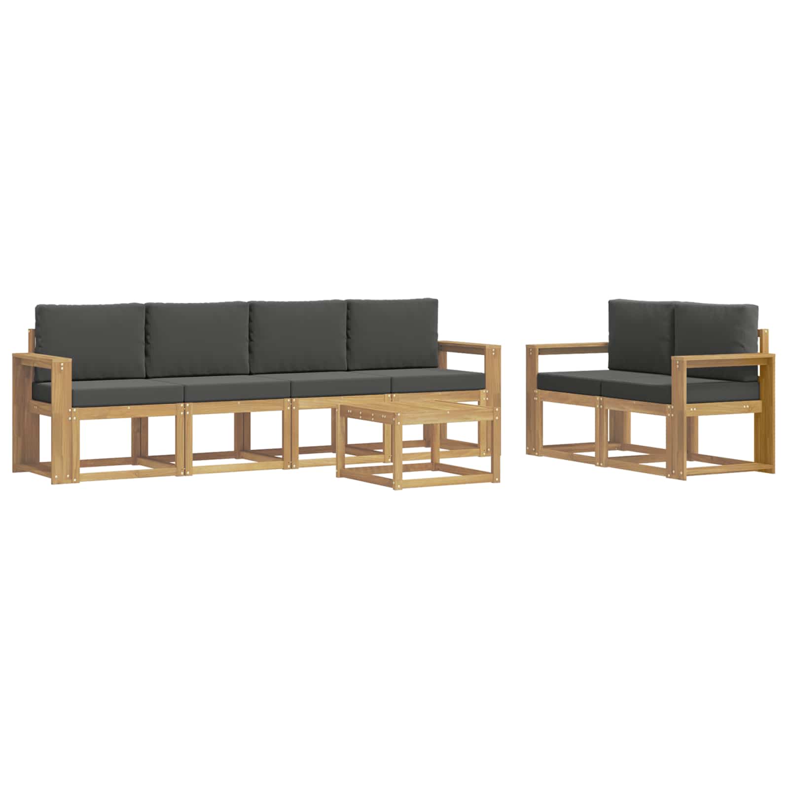vidaXL Zestaw sof na zewnątrz z poduszką 7 pcs Biały i antracyt