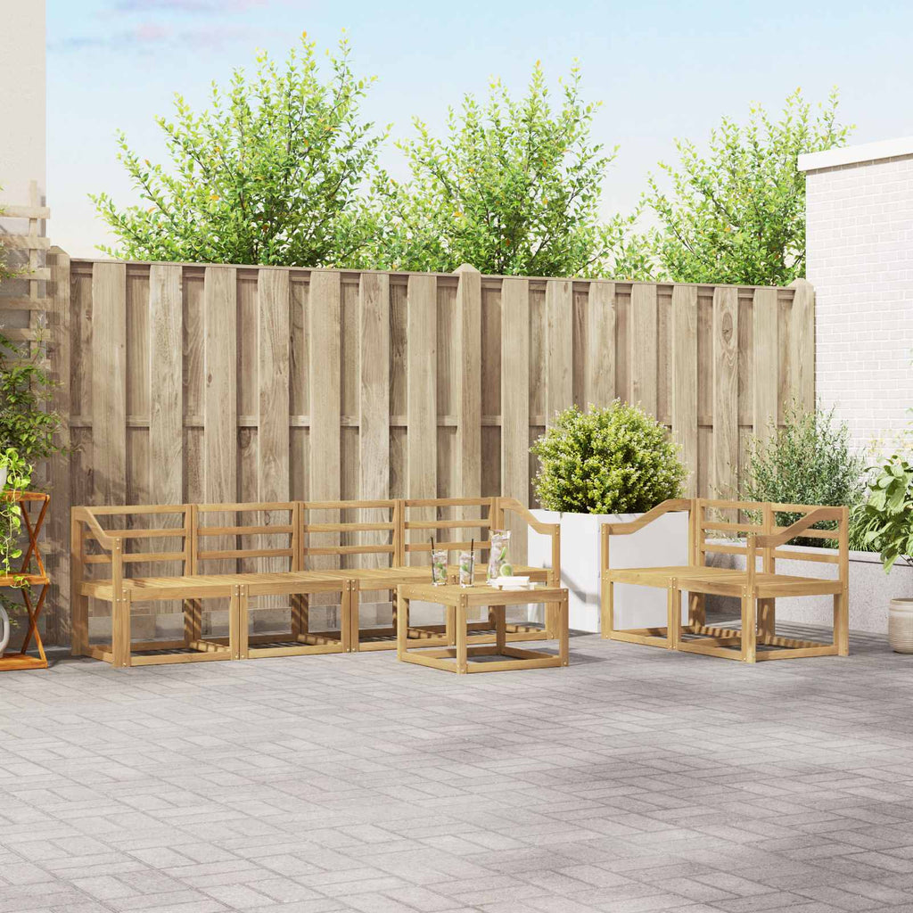 vidaXL Zestaw sof na zewnątrz 7 pcs Biały 59 x 59 x 37 cm