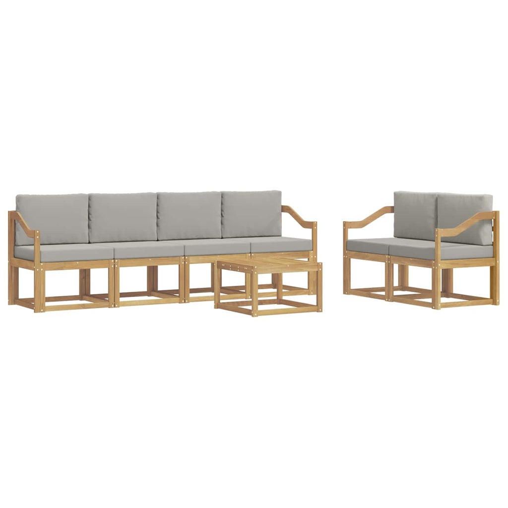 vidaXL Zestaw sof na zewnątrz 7 pcs Biały i jasnoszary 59 x 59 x 37 cm