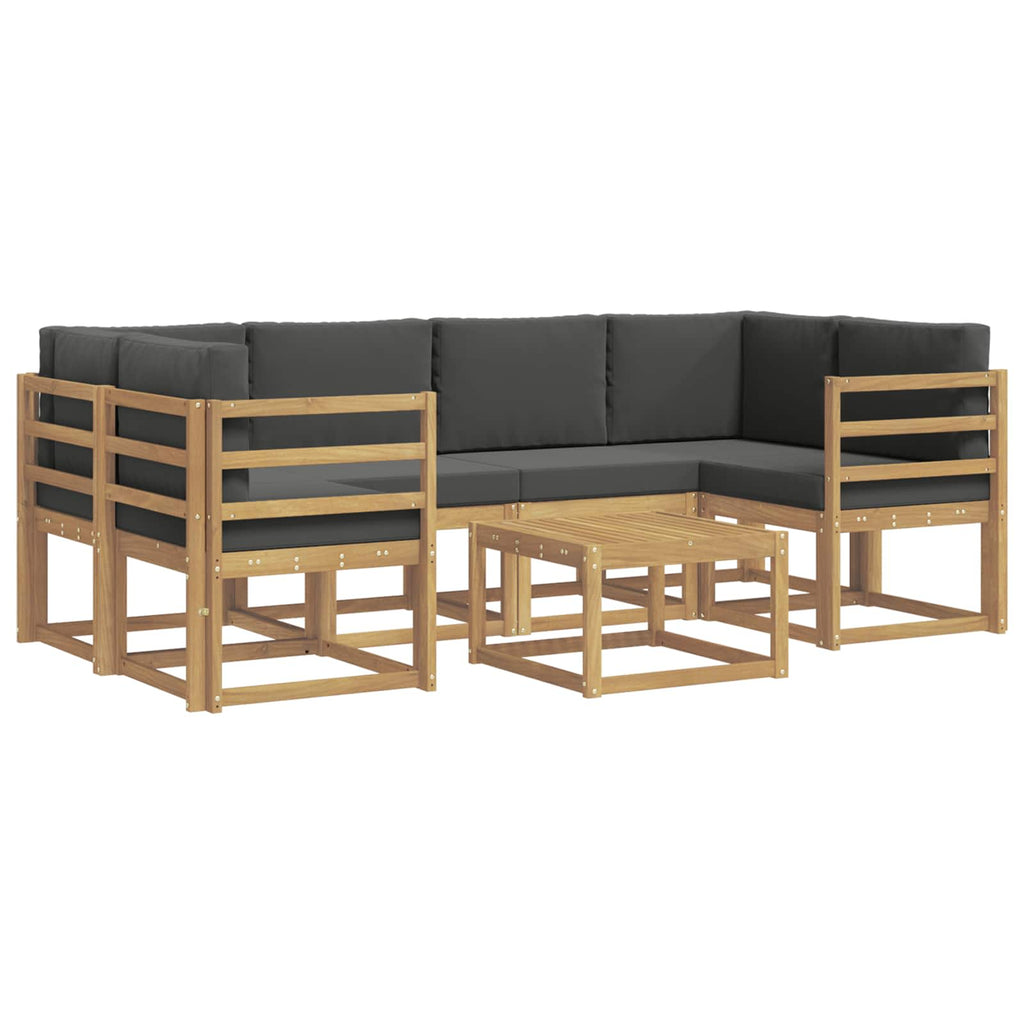 vidaXL Zestaw sof na zewnątrz z poduszką 7 pcs Biały i antracyt