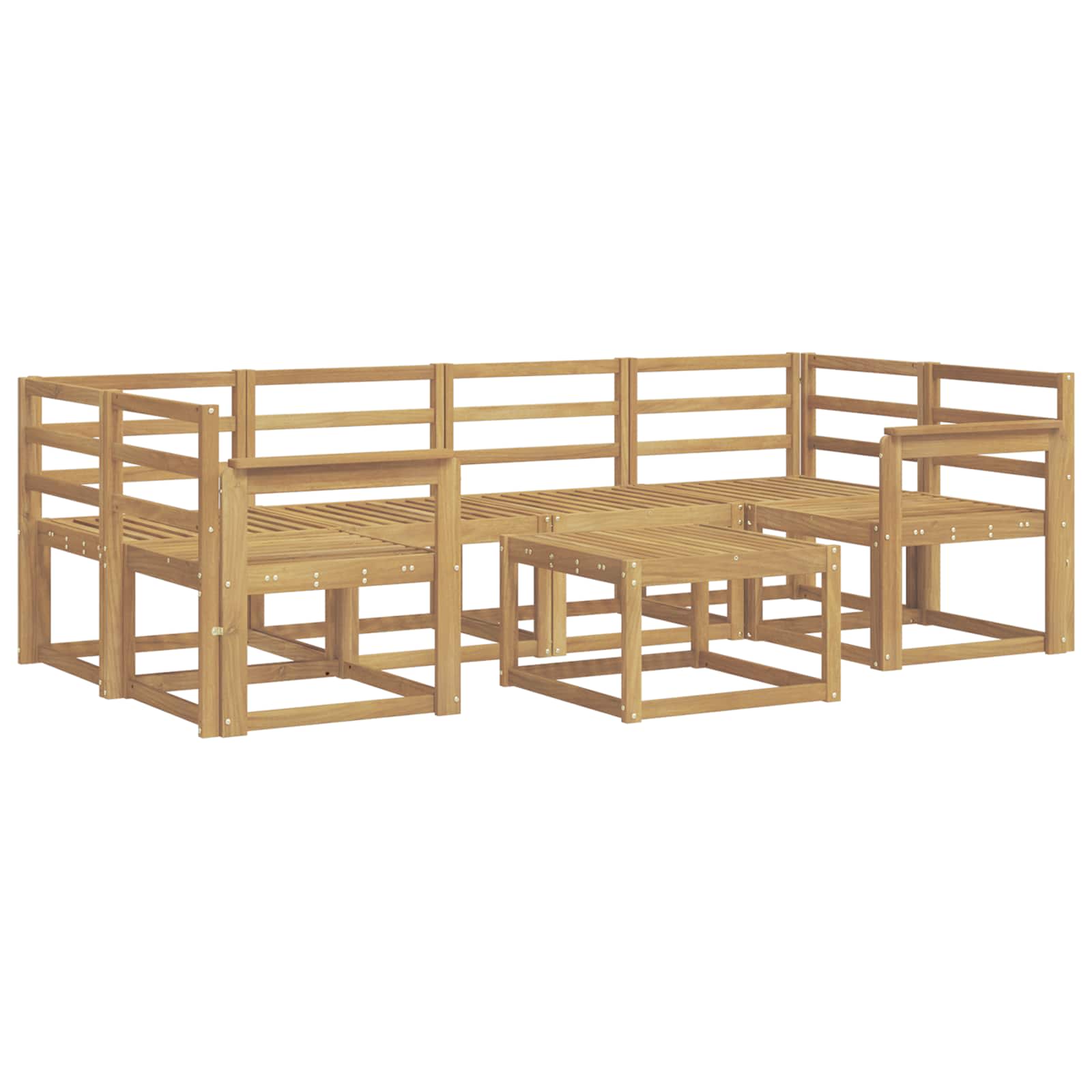vidaXL Zestaw sof na zewnątrz 7 pcs Biały 59 x 59 x 37 cm