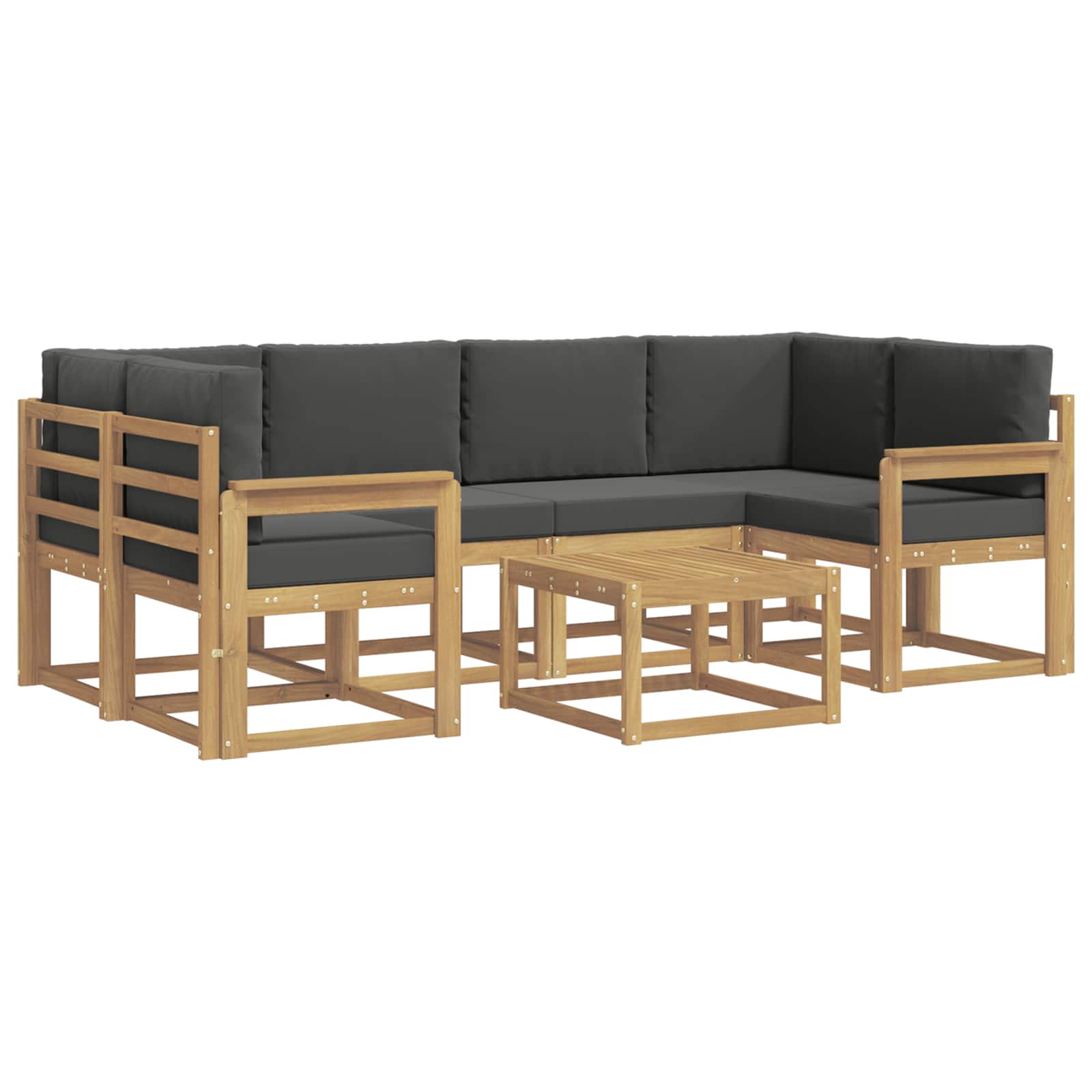 vidaXL Zestaw sof na zewnątrz z poduszką 7 pcs Biały i antracyt