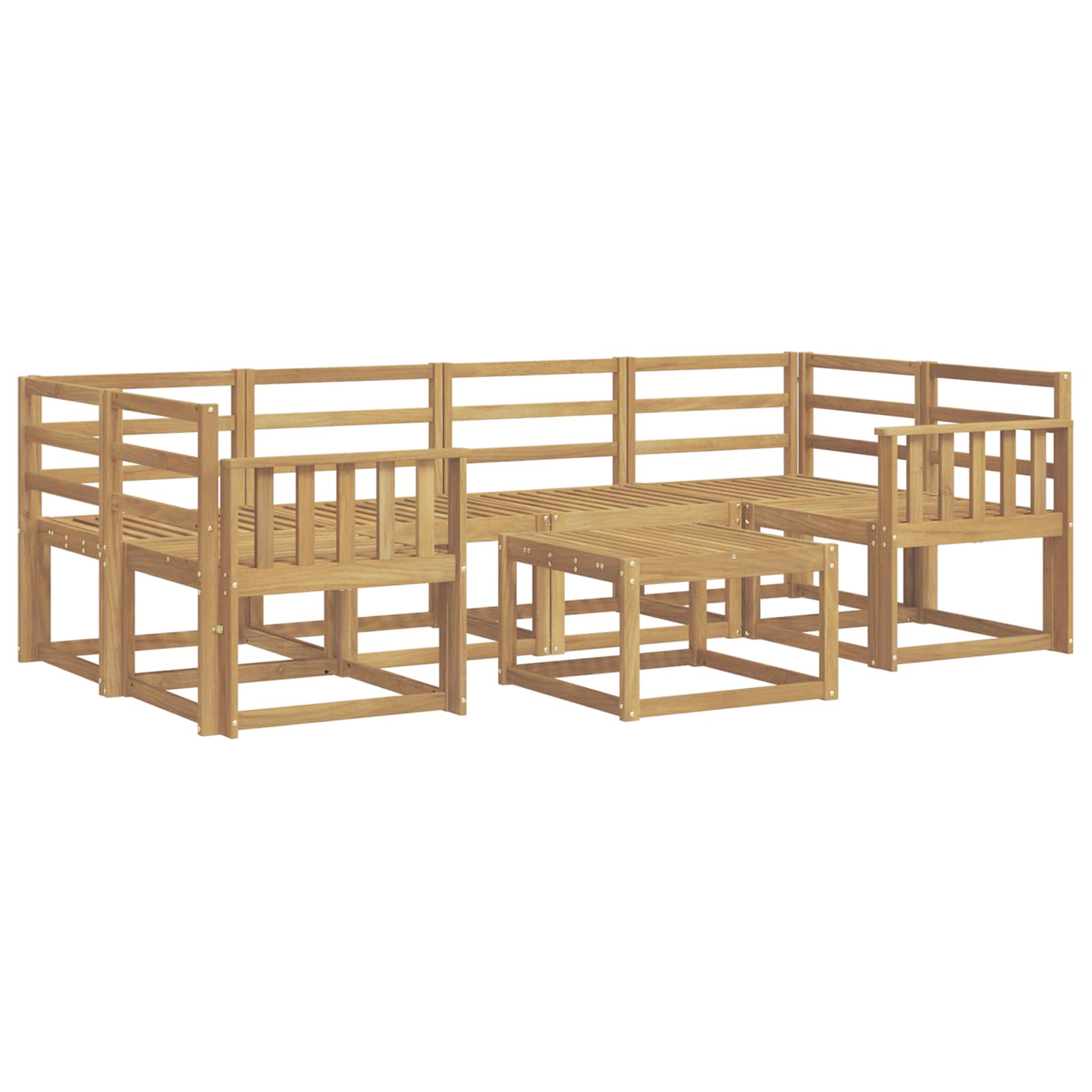 vidaXL Zestaw sof na zewnątrz 7 pcs Biały 59 x 59 x 37 cm