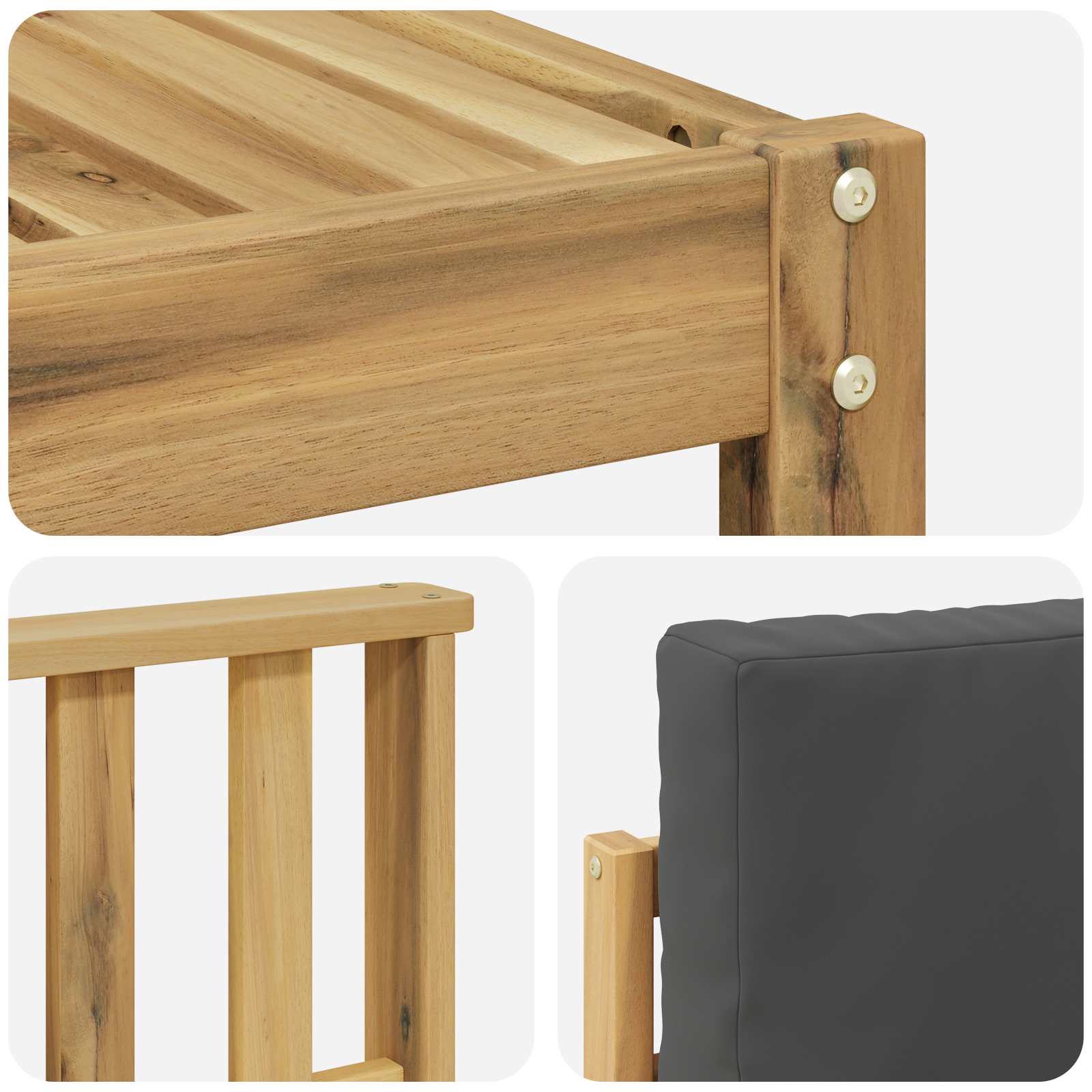 vidaXL Zestaw sof na zewnątrz z poduszką 7 pcs Biały i antracyt