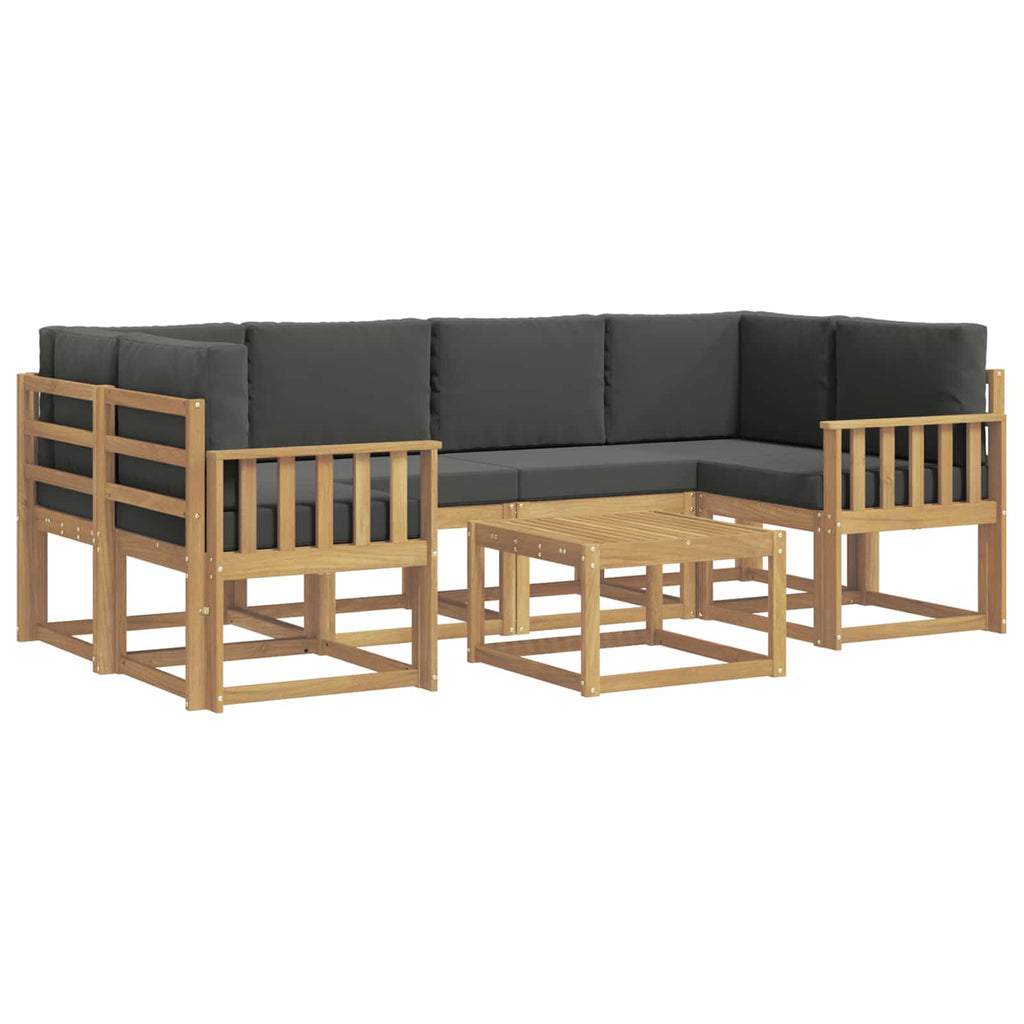 vidaXL Zestaw sof na zewnątrz z poduszką 7 pcs Biały i antracyt