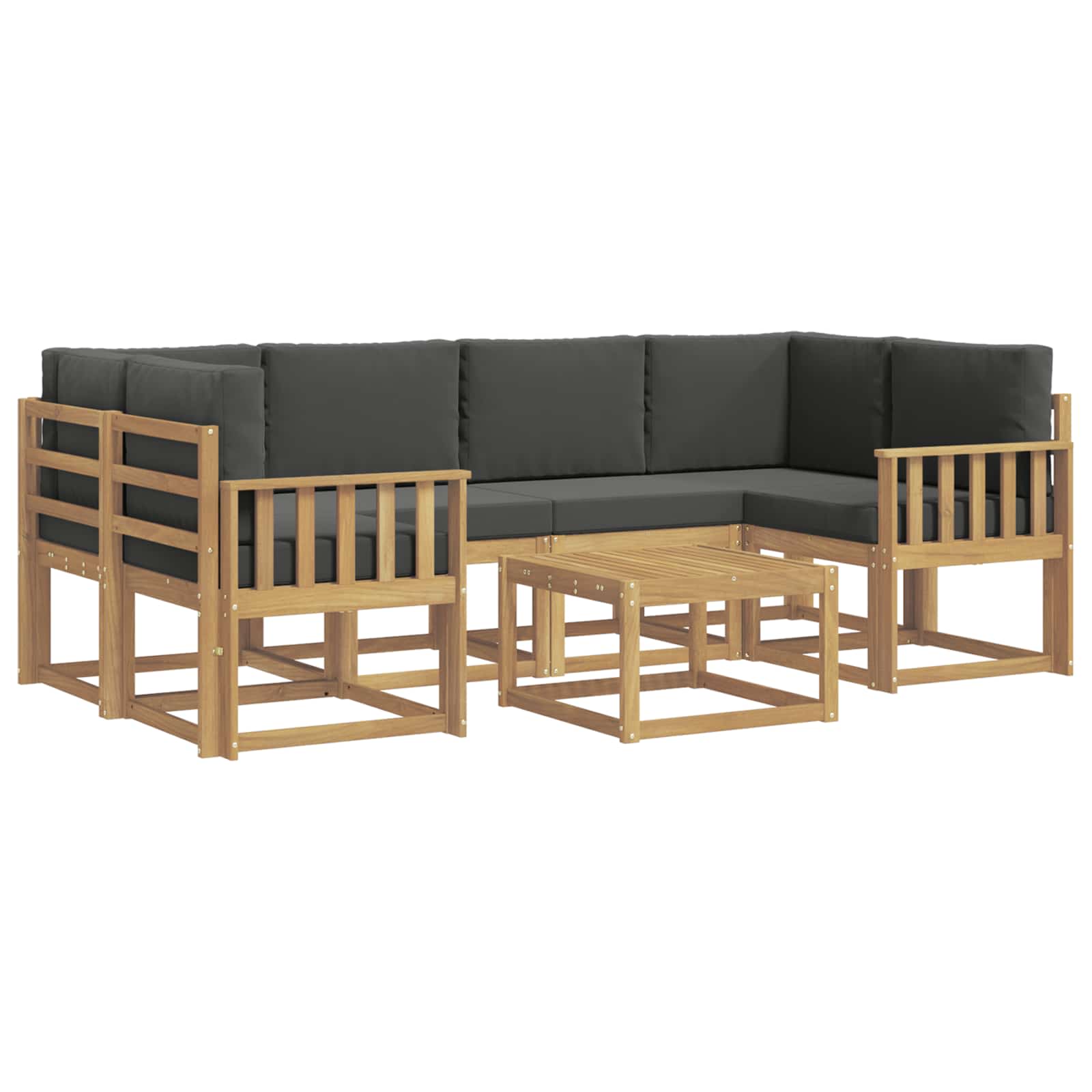 vidaXL Zestaw sof na zewnątrz z poduszką 7 pcs Biały i antracyt