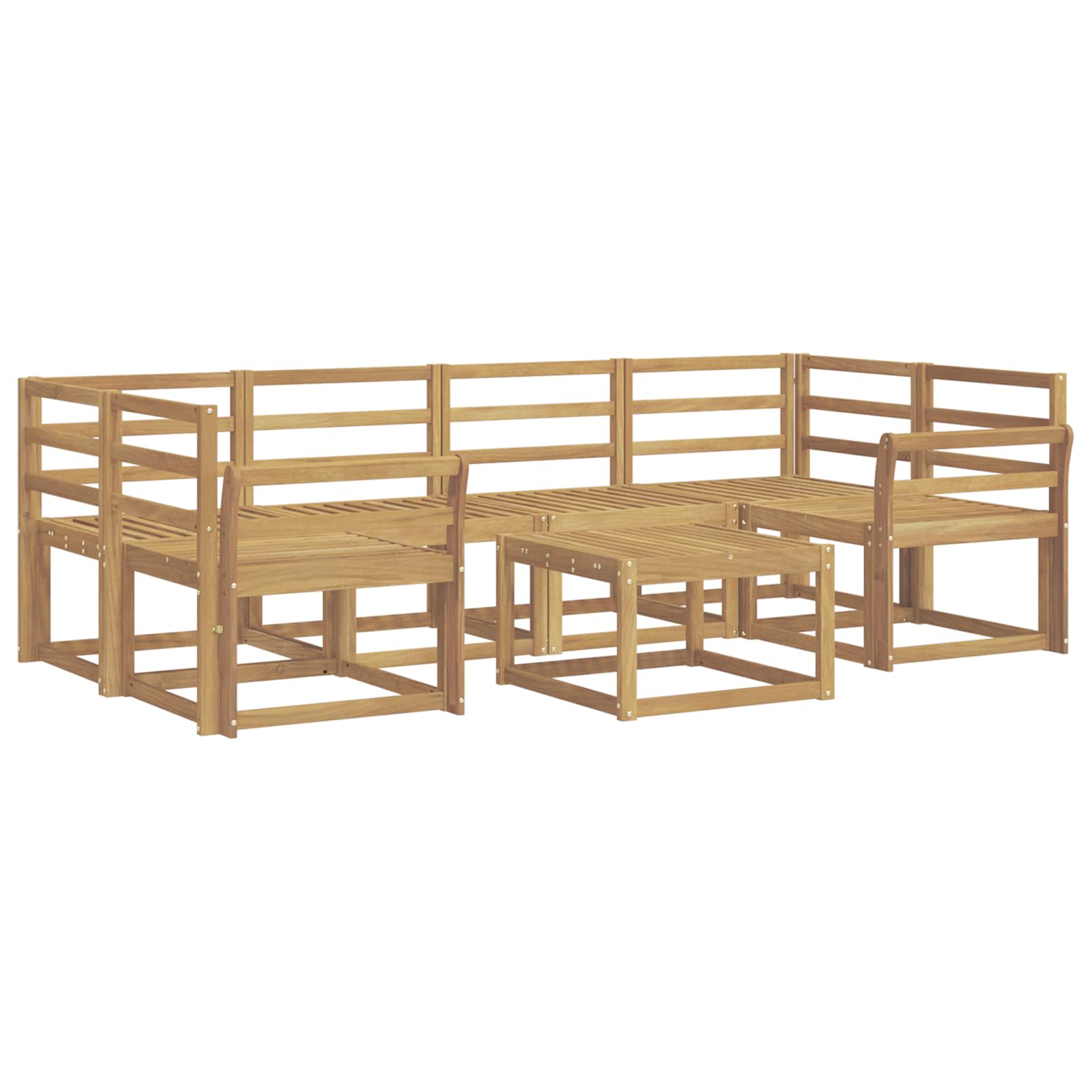 vidaXL Zestaw sof na zewnątrz 7 pcs Biały 59 x 59 x 37 cm