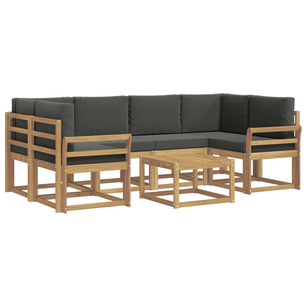 vidaXL Zestaw sof na zewnątrz z poduszką 7 pcs Biały i antracyt