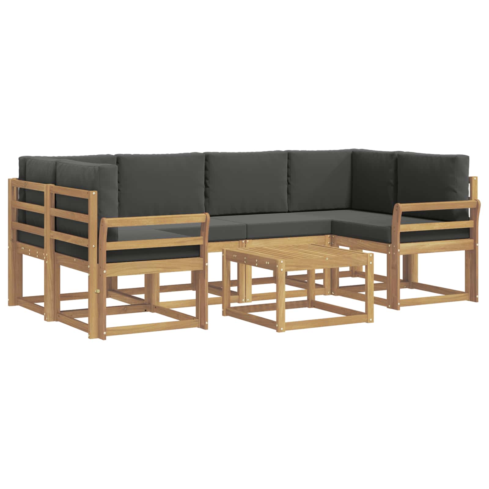 vidaXL Zestaw sof na zewnątrz z poduszką 7 pcs Biały i antracyt