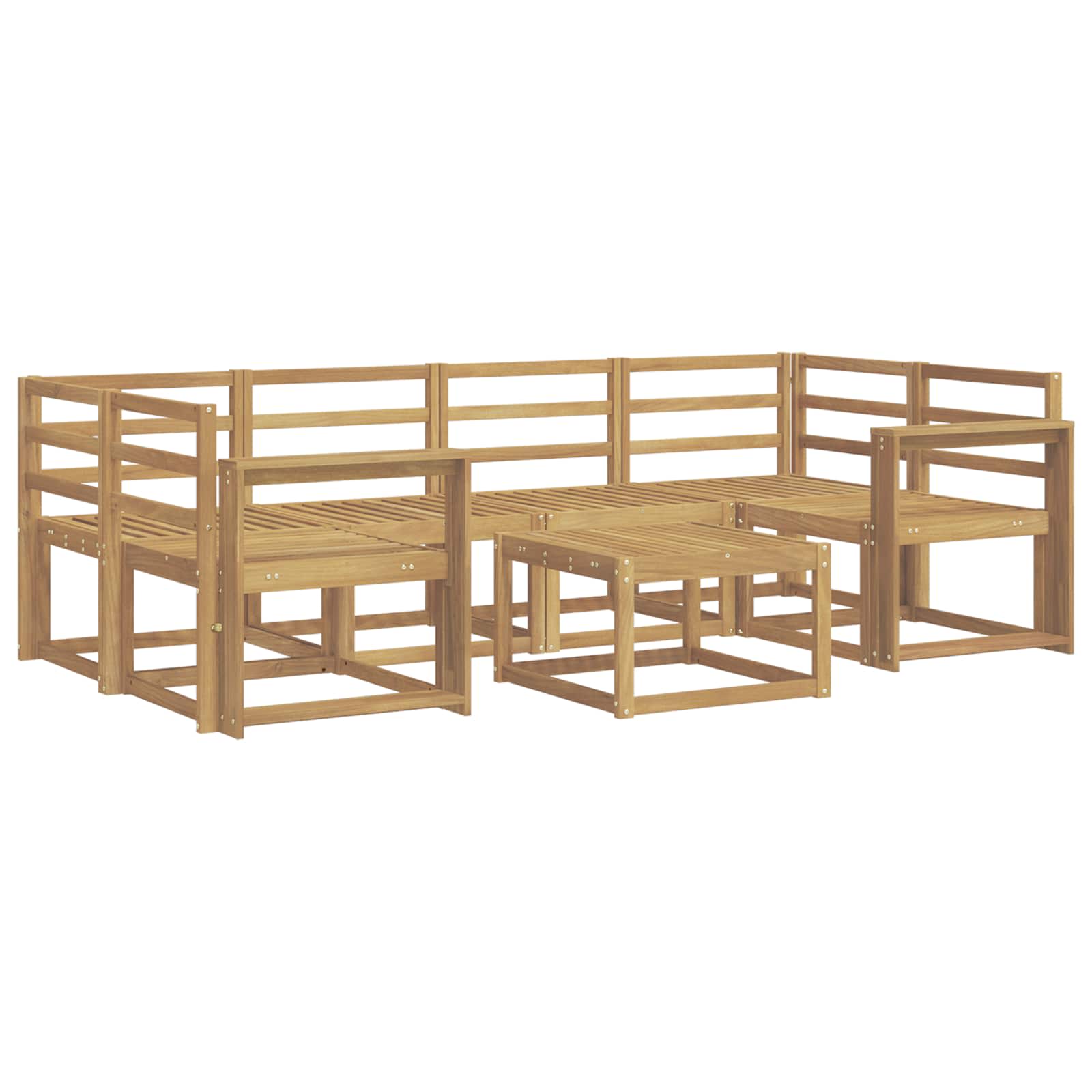 vidaXL Zestaw sof na zewnątrz 7 pcs Biały 59 x 59 x 37 cm