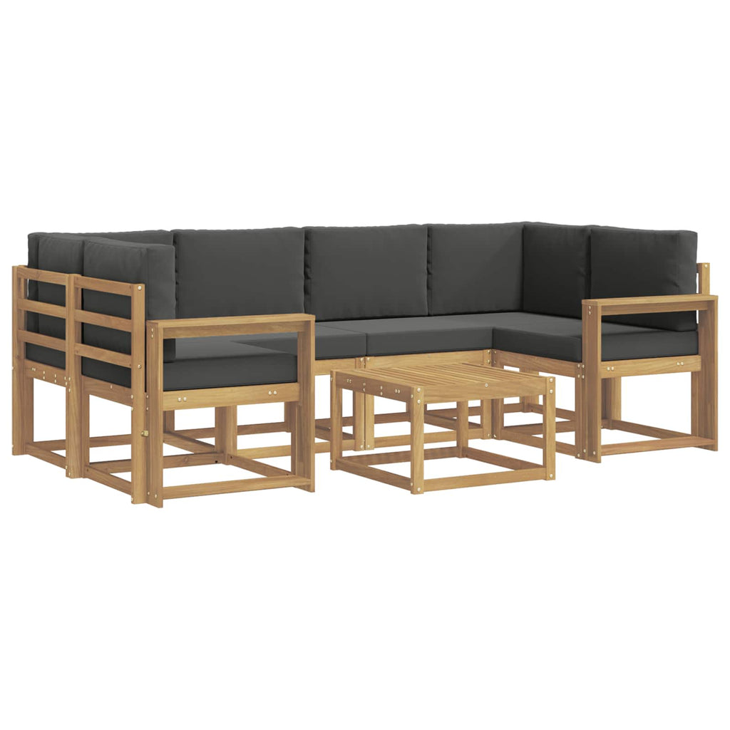 vidaXL Zestaw sof na zewnątrz z poduszką 7 pcs Biały i antracyt