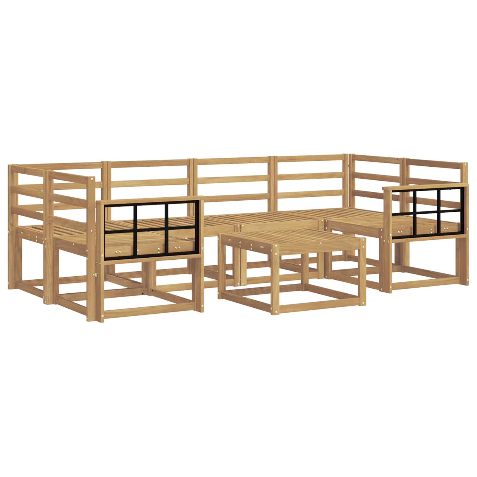vidaXL Zestaw sof na zewnątrz 7 pcs Biały 59 x 59 x 37 cm