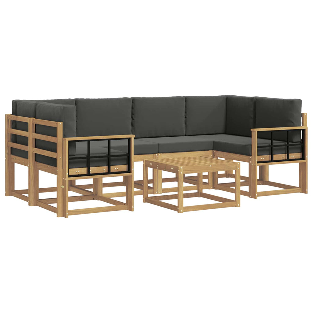 vidaXL Zestaw sof na zewnątrz z poduszką 7 pcs Biały i antracyt