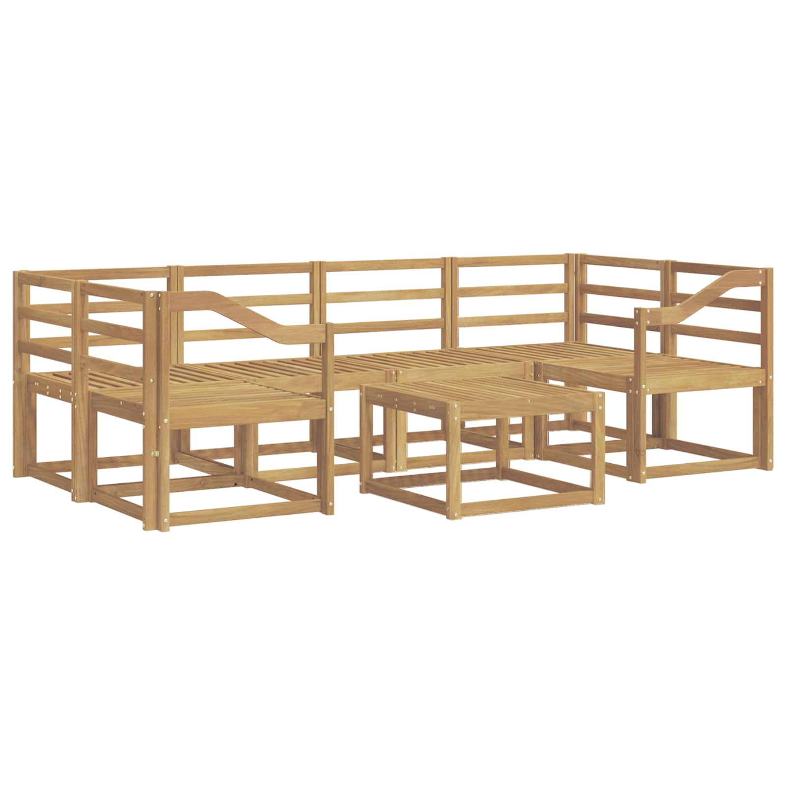 vidaXL Zestaw sof na zewnątrz 7 pcs Biały 59 x 59 x 37 cm