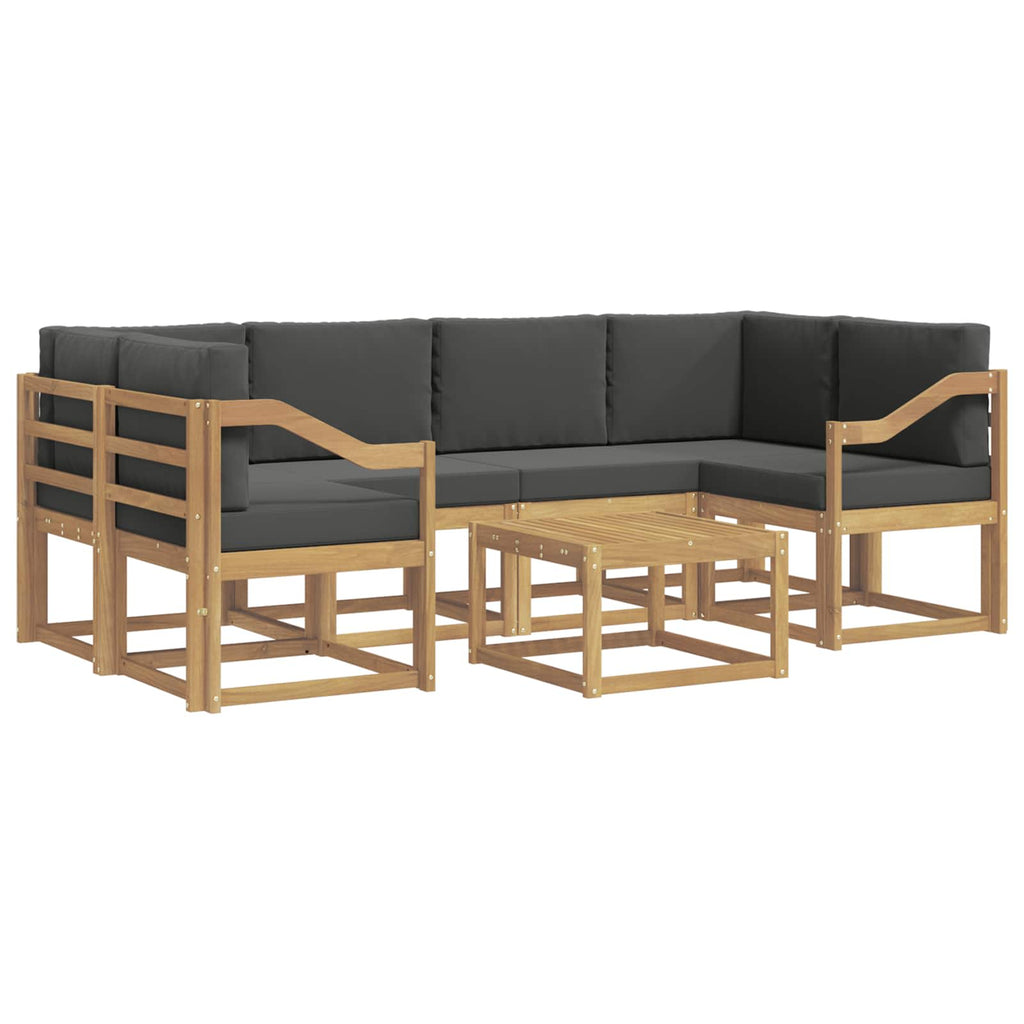 vidaXL Zestaw sof na zewnątrz z poduszką 7 pcs Biały i antracyt