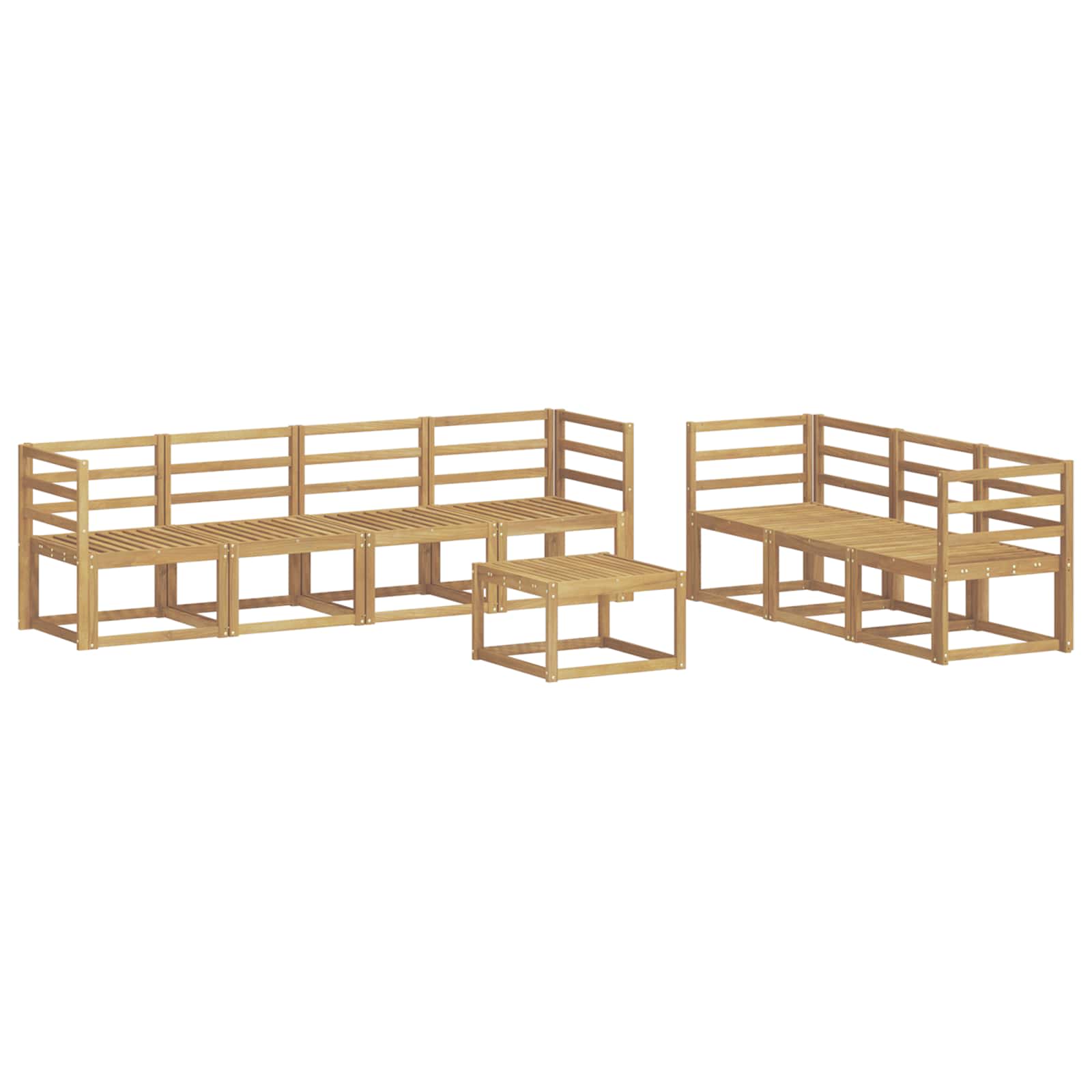 vidaXL Zestaw sof na zewnątrz 8 pcs Biały 59 x 59 x 37 cm