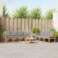 vidaXL Zestaw sof na zewnątrz 8 pcs Biały i jasnoszary 59 x 59 x 37 cm