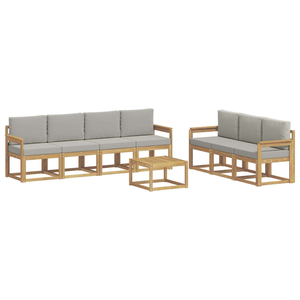 vidaXL Zestaw sof na zewnątrz 8 pcs Biały i jasnoszary 59 x 59 x 37 cm
