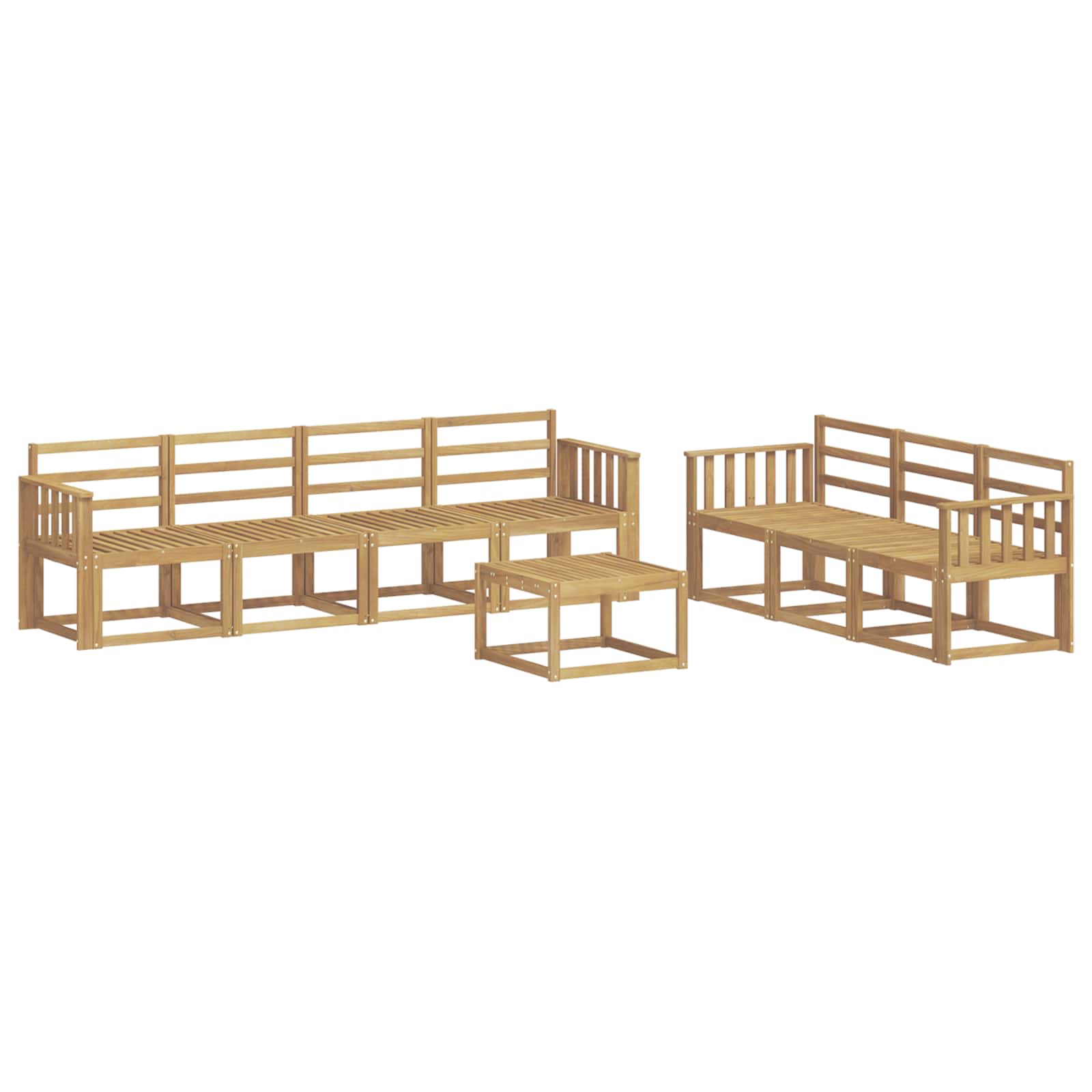 vidaXL Zestaw sof na zewnątrz 8 pcs Biały 59 x 59 x 37 cm
