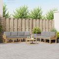 vidaXL Zestaw sof na zewnątrz 8 pcs Biały i jasnoszary 59 x 59 x 37 cm