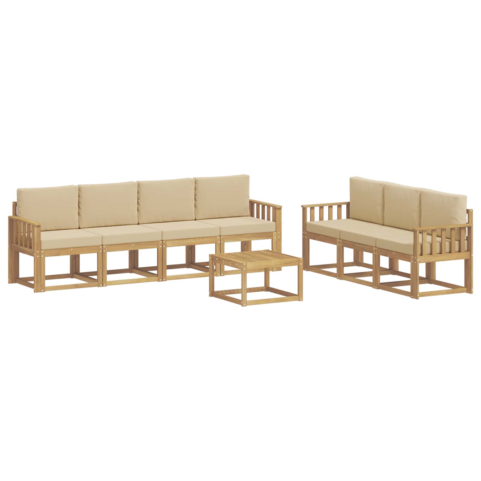 vidaXL Zestaw sof na zewnątrz 7 pcs