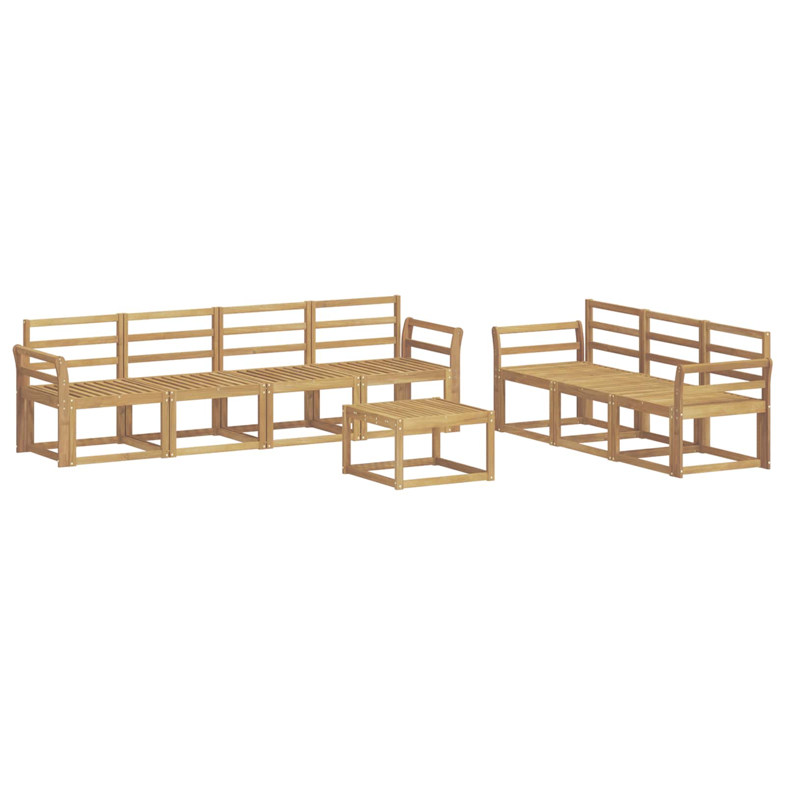 vidaXL Zestaw sof na zewnątrz 8 pcs Biały 59 x 59 x 37 cm
