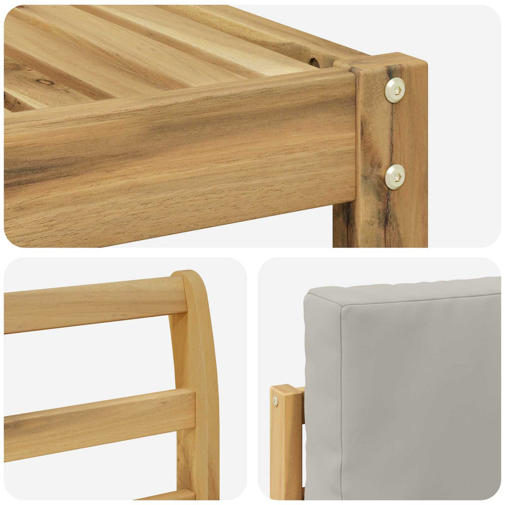 vidaXL Zestaw sof na zewnątrz 8 pcs Biały i jasnoszary 59 x 59 x 37 cm