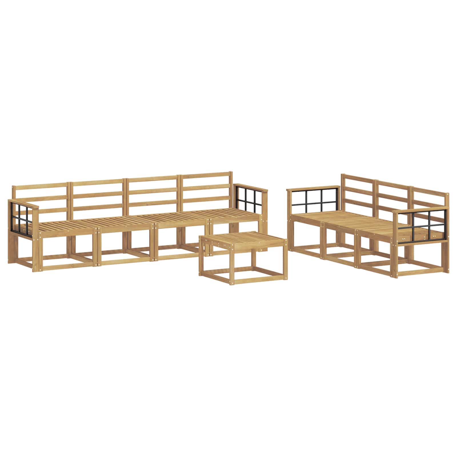 vidaXL Zestaw sof na zewnątrz 8 pcs Biały 59 x 59 x 37 cm