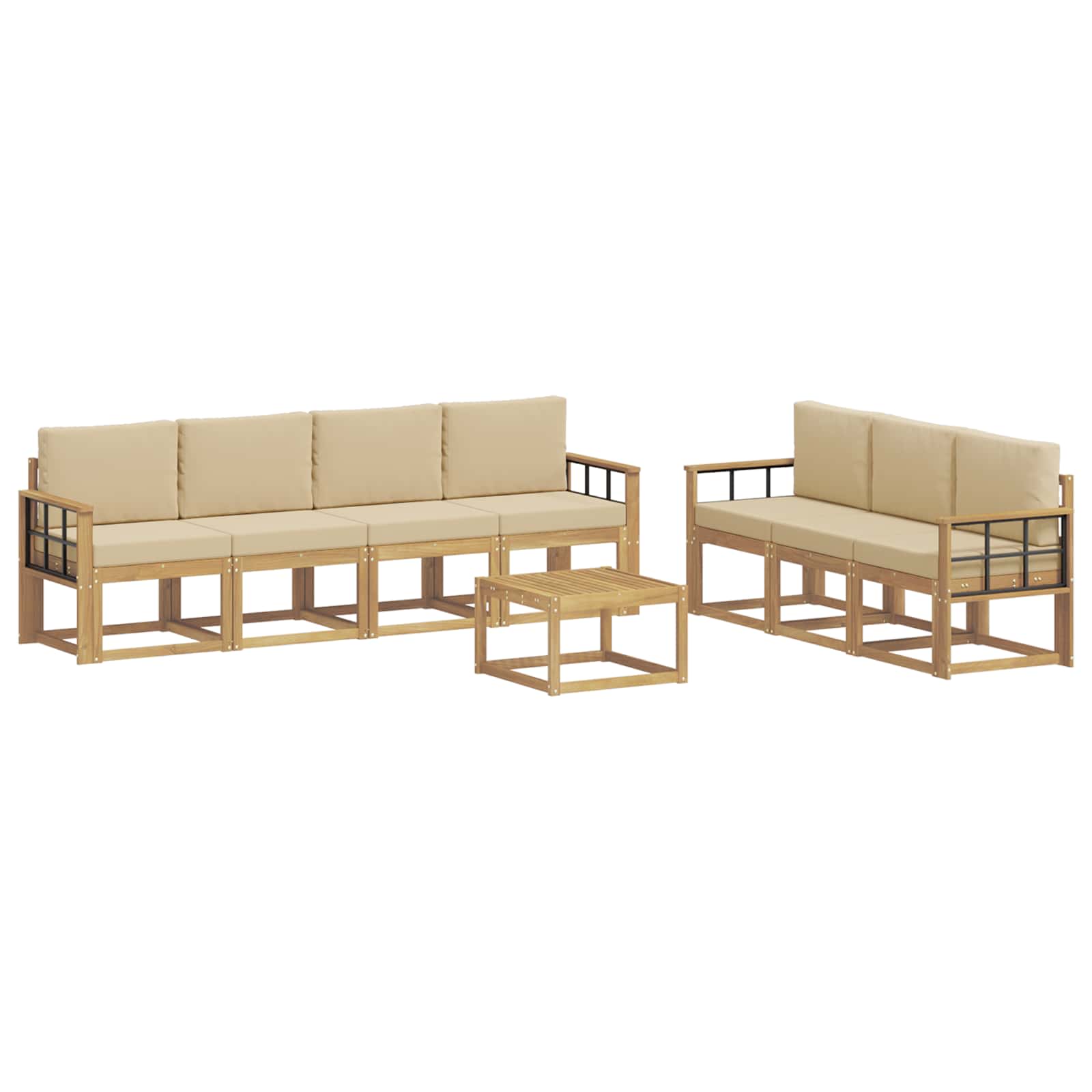 vidaXL Zestaw sof na zewnątrz 7 pcs