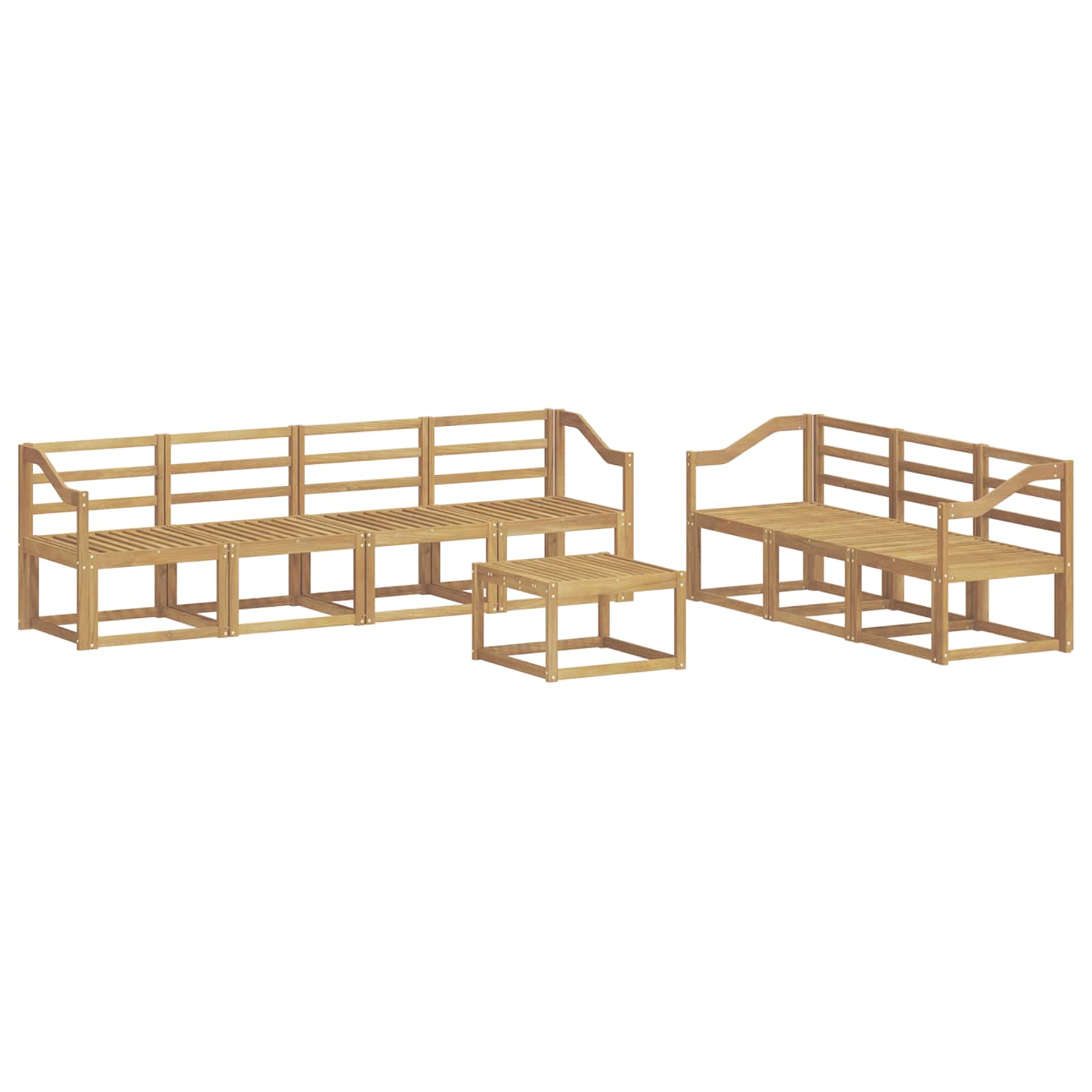 vidaXL Zestaw sof na zewnątrz 8 pcs Biały 59 x 59 x 37 cm