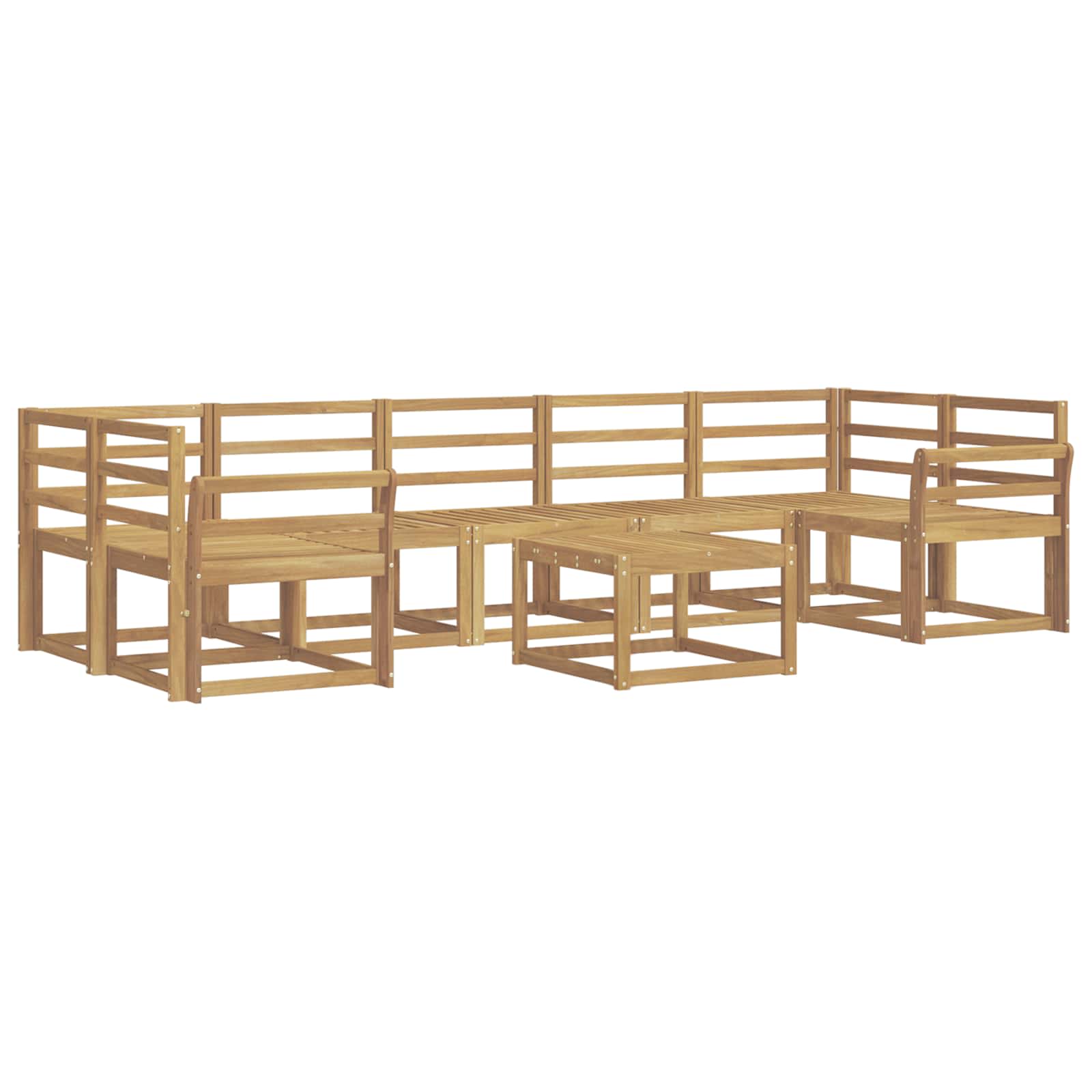 vidaXL Zestaw sof na zewnątrz 8 pcs Biały 59 x 59 x 37 cm