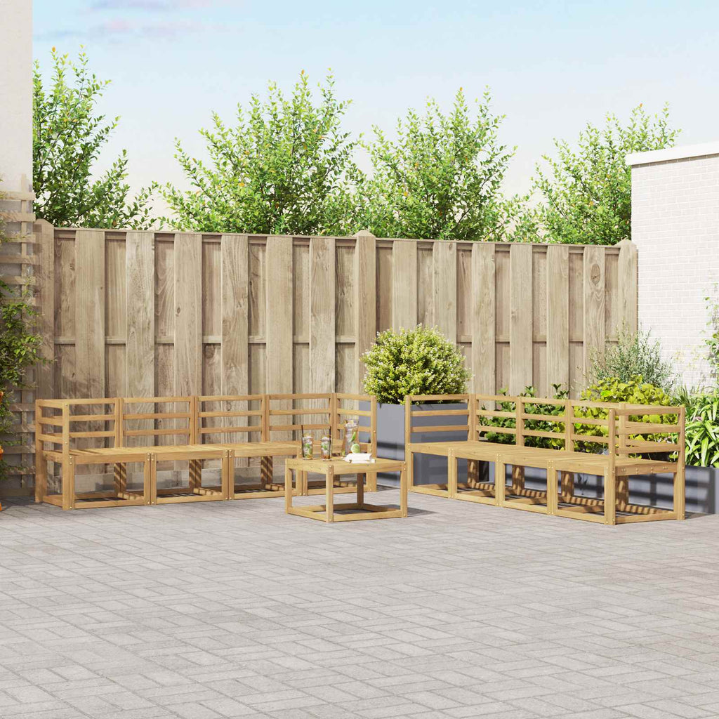vidaXL Zestaw sof na zewnątrz 9 pcs Biały 59 x 59 x 37 cm