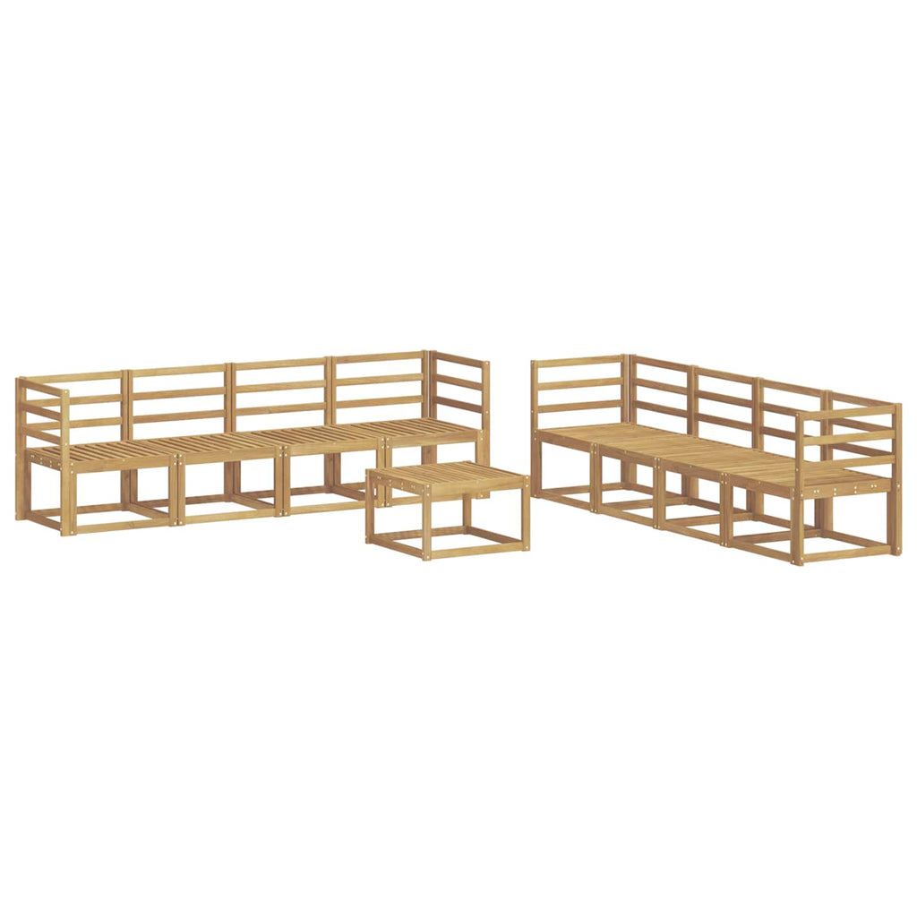 vidaXL Zestaw sof na zewnątrz 9 pcs Biały 59 x 59 x 37 cm
