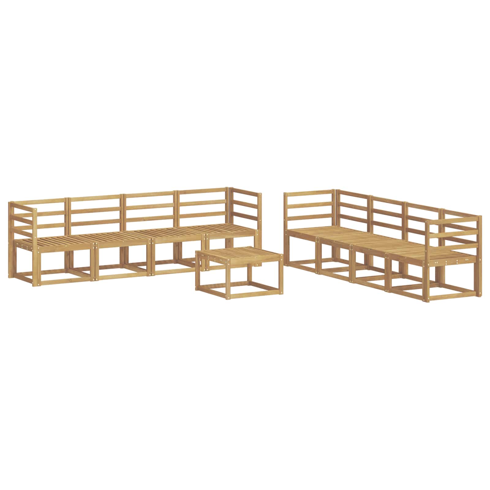 vidaXL Zestaw sof na zewnątrz 9 pcs Biały 59 x 59 x 37 cm