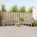 vidaXL Zestaw sof na zewnątrz 9 pcs Biały i jasnoszary 59 x 59 x 37 cm