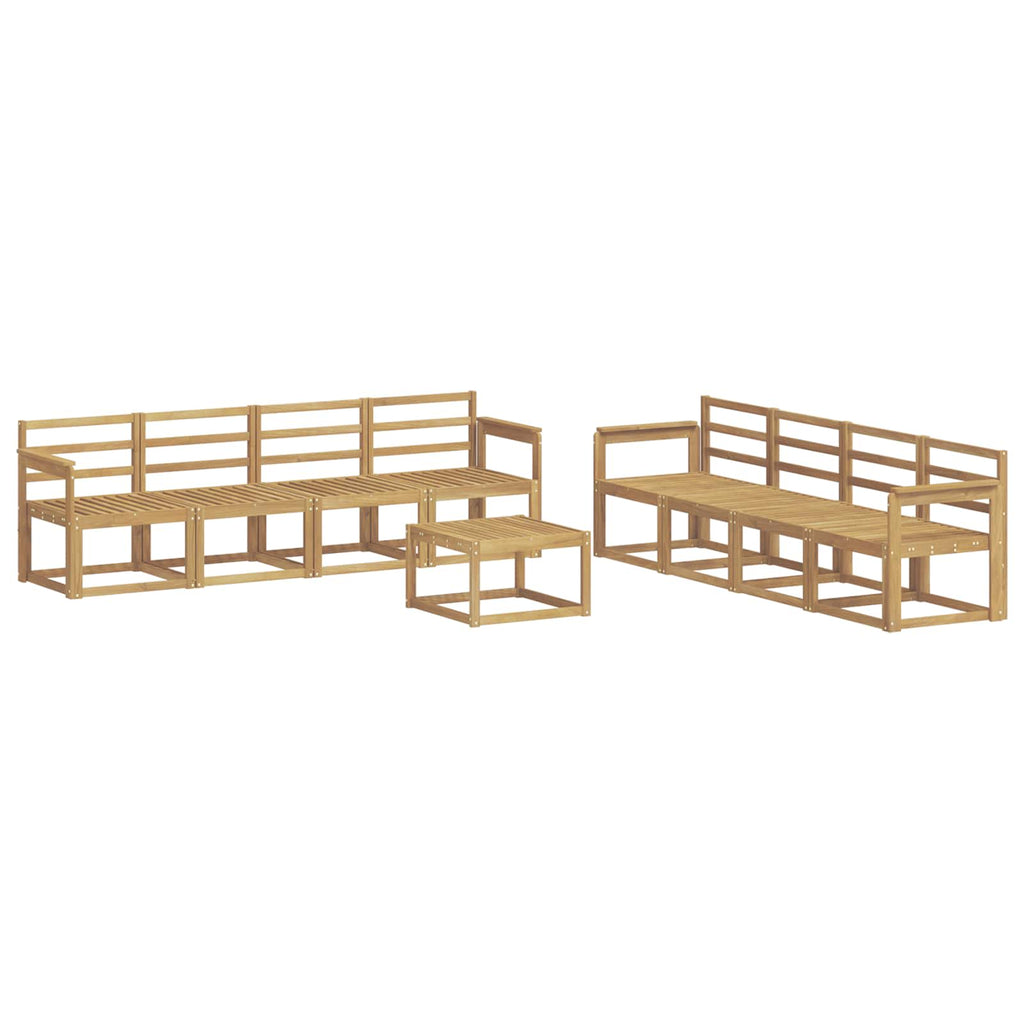vidaXL Zestaw sof na zewnątrz 9 pcs Biały 59 x 59 x 37 cm