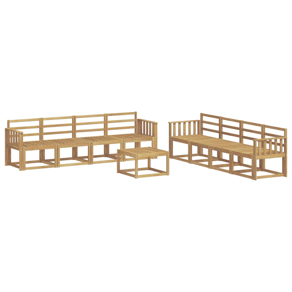 vidaXL Zestaw sof na zewnątrz 9 pcs Biały 59 x 59 x 37 cm